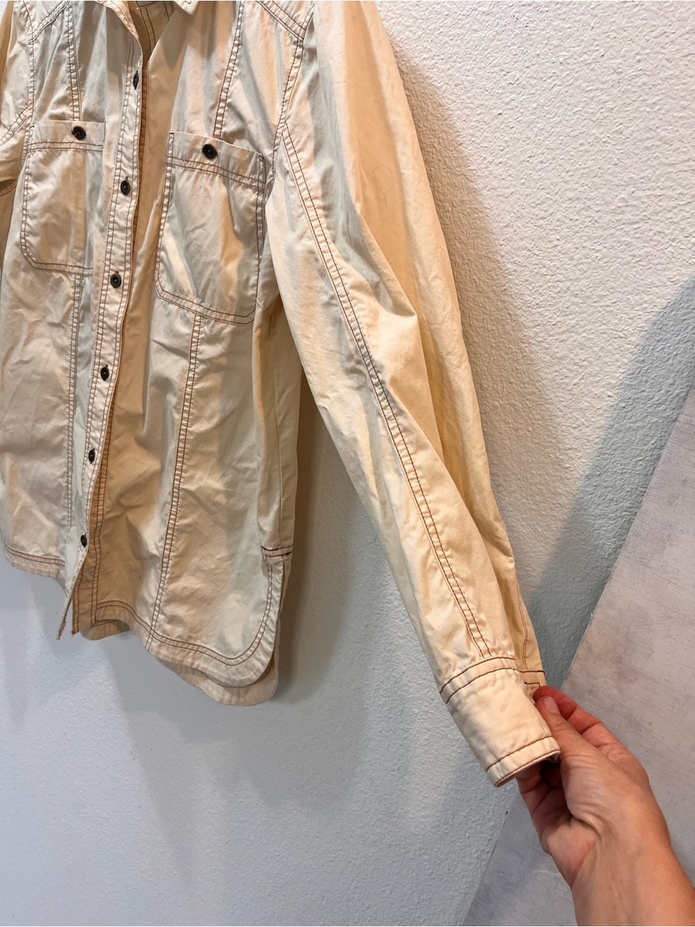 Joan Rivers Cream Button-Front Shirt Jacket - Picture 3 of 10
